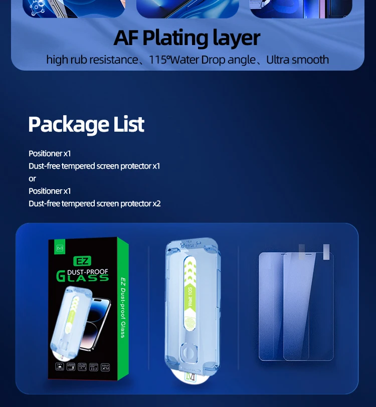 Full Cover Tempered Glass Screen Protector Installation Kit For Iphone