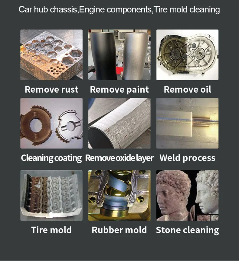 1500w Pulse Fiber Laser Cleaning Classic Car Repair Rust Removal Pipe Portable Laser Cleaning Machine 4 in 1