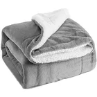 Blanket Throws Printed Flannel Solid Sherpa Reversible Fleece Blanket Kids Baby Throw
