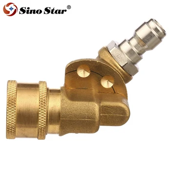 1/4" Quick Connection With 5 Gears For Pressure Washer Attachment Gutter Cleaning Adaptor 4500 PSI Pivoting Coupler Z15