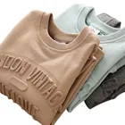 Hoodie Embossed Hoodie 2021 NEW ARRIVAL Custom Cotton Casual Hoodie Unisex 3D Logo Embossed Print Hoodie Sweatshirt