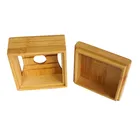 Soap Case Soap Holder Eco-Friendly Custom Logo Natural Bamboo Soap Dish Box With Case Lid Drain Holder