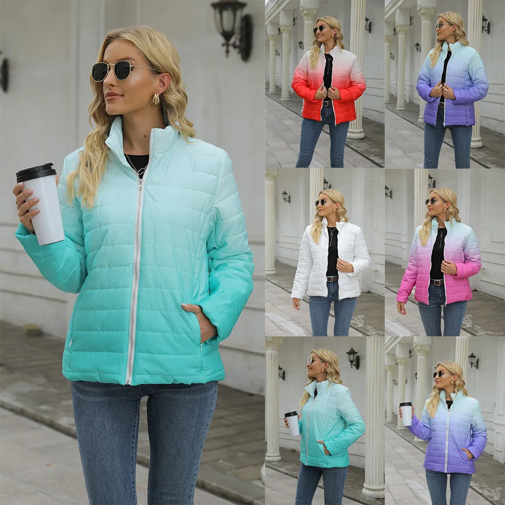 Chaqueta Acolchada De Algodón Para Mujer,Chaqueta Acolchada De Algodón Con  Logotipo Personalizado,Ligera Y Con Cambio Gradual,Gran Oferta - Buy Ligero  Chaqueta Acolchada,Chaqueta Acolchada De Logotipo Personalizado,Las Mujeres  Abrigos Y Chaquetas 