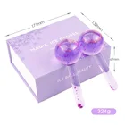 Beauty Facial Amazon Hot Selling Wholesale Factory Wave Beauty Ball Glitter Cooling Facial Massager Pink Ice Globes For Face