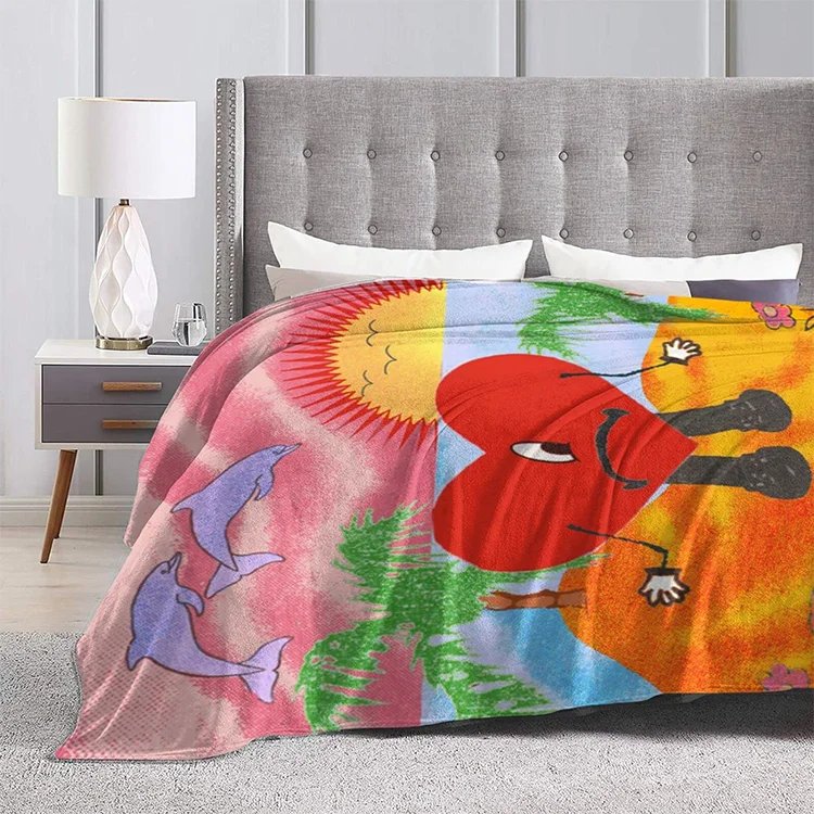 Wholesale Supply Personalized Unique Custom Fleece Blanket For White