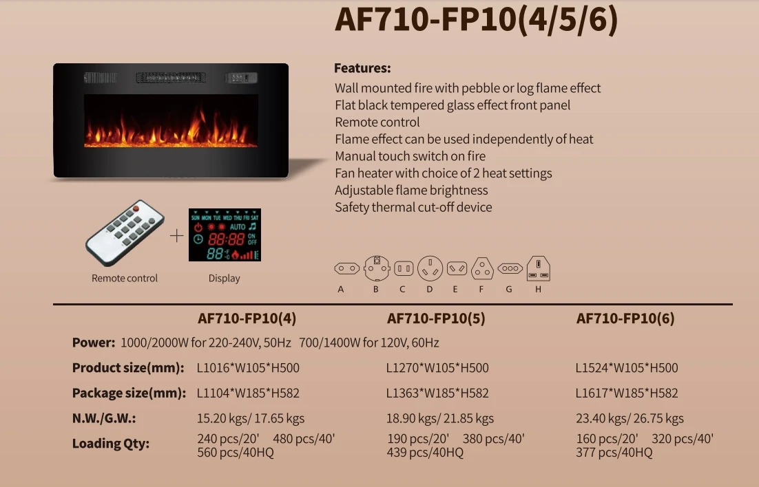 Electric Fireplace, 30-Inch, LED - detail 4