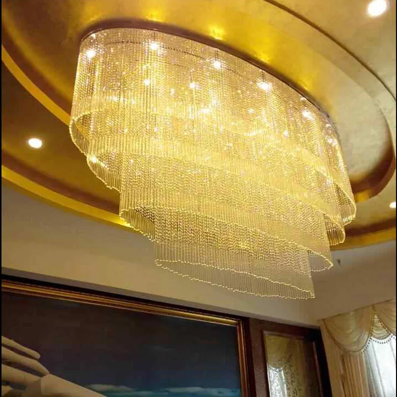 oval shaped crystal chandelier