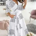 Women 2021 New Arrivals Women Clothes Multicolor Geometric Print Casual Shirt Elegant Casual Dresses