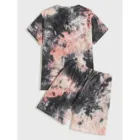 Sports Short Suit Fashion Tie Dyed Sports Short Sleeve Suit Wholesale Unisex Suit