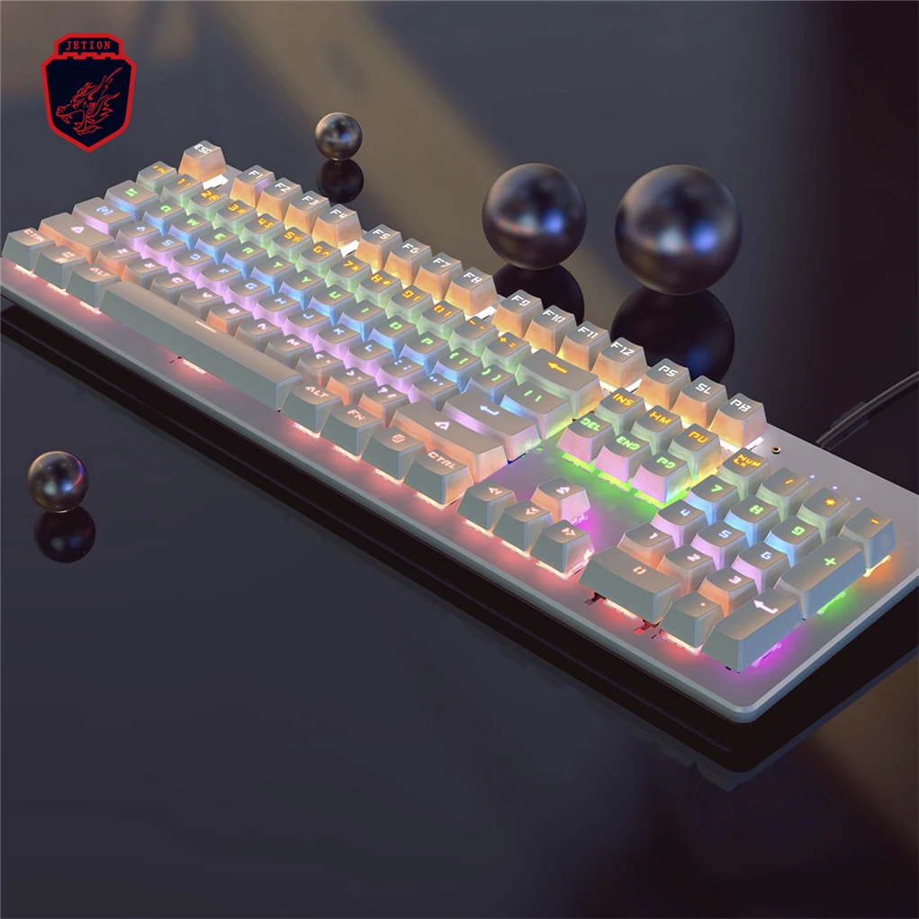 XXW Keyboard USB Wired 61-Key RGB Cool Transparent Light Glass Game Mechanical Keyboard Ergonomic Typing Office Programmer Game Keyboard Gaming Keyboard