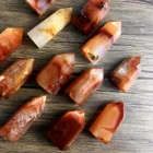 Natural Red Agate Wholesale Natural Red Agate Gemstone Healing Crystal Wand Point Carnelian Tower