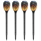 Torch Lamp Upgraded Solar Torch Light With Dancing Flames Garden Pathway Lights Outdoor Waterproof Lamp