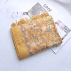 Hand Scarf Scarf Customize Female Tassel Thick Soft Women Hand Scarves Scarf For Women Embroidered