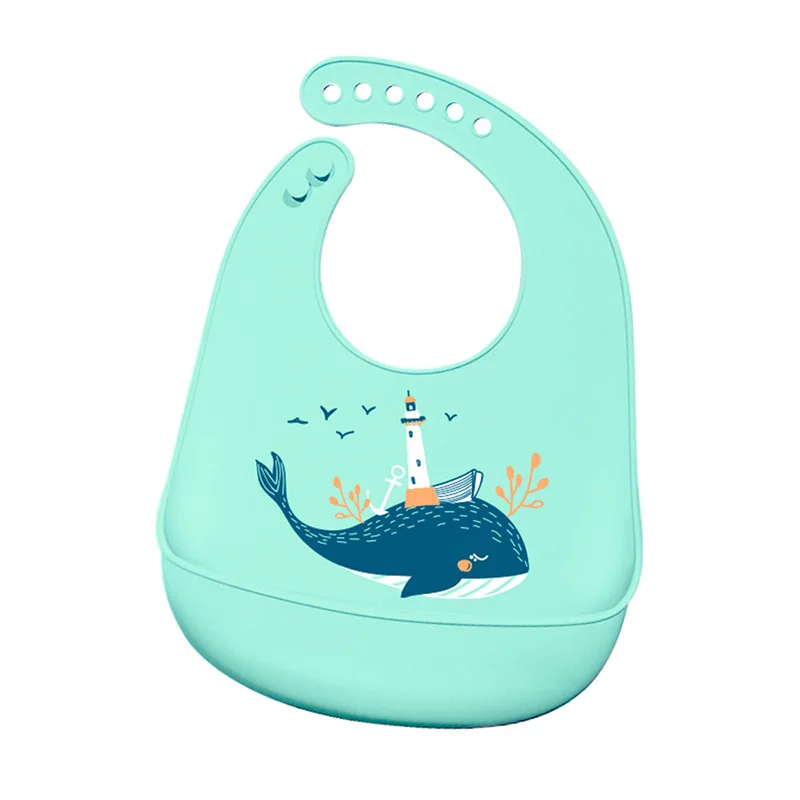 Silicone Baby Bibs Comfortable Soft Waterproof infant bibs Adjustable