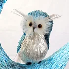 Moon Owl On Moon Blue Ornaments Hanging Decorations - OEM / ODM Are Acceptable