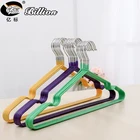 Hangers Hook Metal Hook Hanger CHEAP 3.2mm PVC COATED Metal Adult Clothes Hangers With Metal Hook