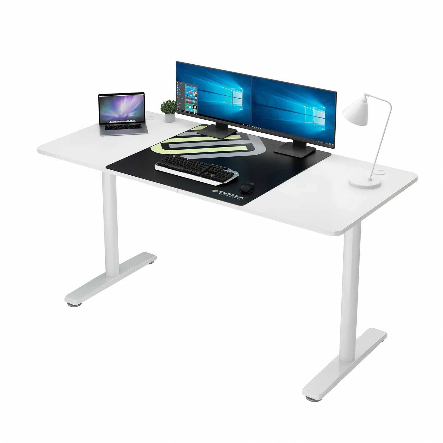 White Eureka Ergonomic® Modern Simple 60'' Computer Desk 