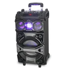 Audio Deluxe BT Audio Trolley Speakers Boxes Wood Wireless Mic Party Box Speakers Home Sound System Speakers