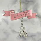 Ornament Designer Ornaments Baby's First Christmas Ornament It's A Girl Teddy Bear Metal Personalized Baby Ornament