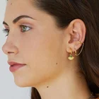 Shell Hoop Shell High Quality 925 Silver Shell Pendant Dainty Jewelry Hoop Drop Earring