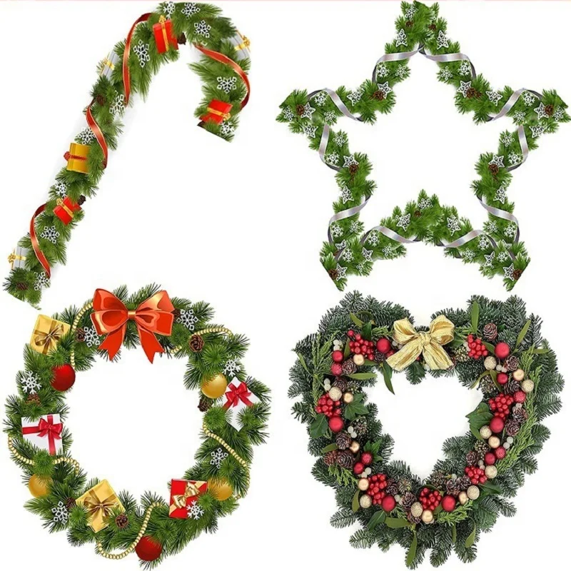 2023 Christmas New Year Valentines Party Decoration Wire Wreath Frame   Metal Flower Wreath Frames Making Rings cake decoration