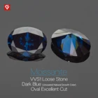 GIGAJEWE Diamond Price Per Carat Colors Loose Synthetic Moissanite Gemstone Blue Oval Moissanite