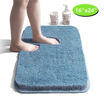 Soft Absorbent cotton Bathroom Anti slip Shower Bath Mat Washable Luxury Bath Rug