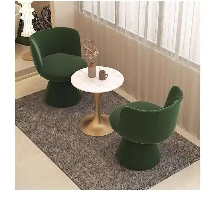 Cream Style Single Sofa Living Room Lounge Area Meeting Guests to Discuss Nail Salon Bedroom Dresser Can Rotate Sofa Chair H37a42de9c2db4bf4adbab4c94a32537c5