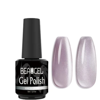 Purple Crystal Glitter Cat Eye Gel Polish Smokey Glass Jelly Gel Nail Polish Sparkle Shimmer Reflective Translucent Color