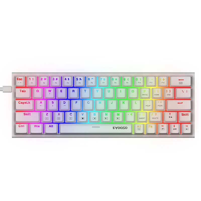 small white led keyboard