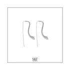 Earrings925 Silver Earrings 2021 New Fashion Abstract Alloy Earrings925 Silver Needle Big Earrings
