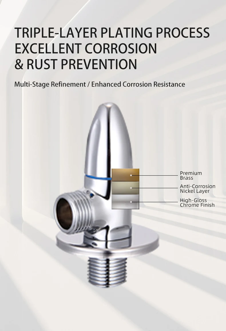 Red and Blue Brass Leak-proof Explosion-proof Large Flow Angle Valve Hot and Cold Universal Toilet Water Heater Angle Valve details