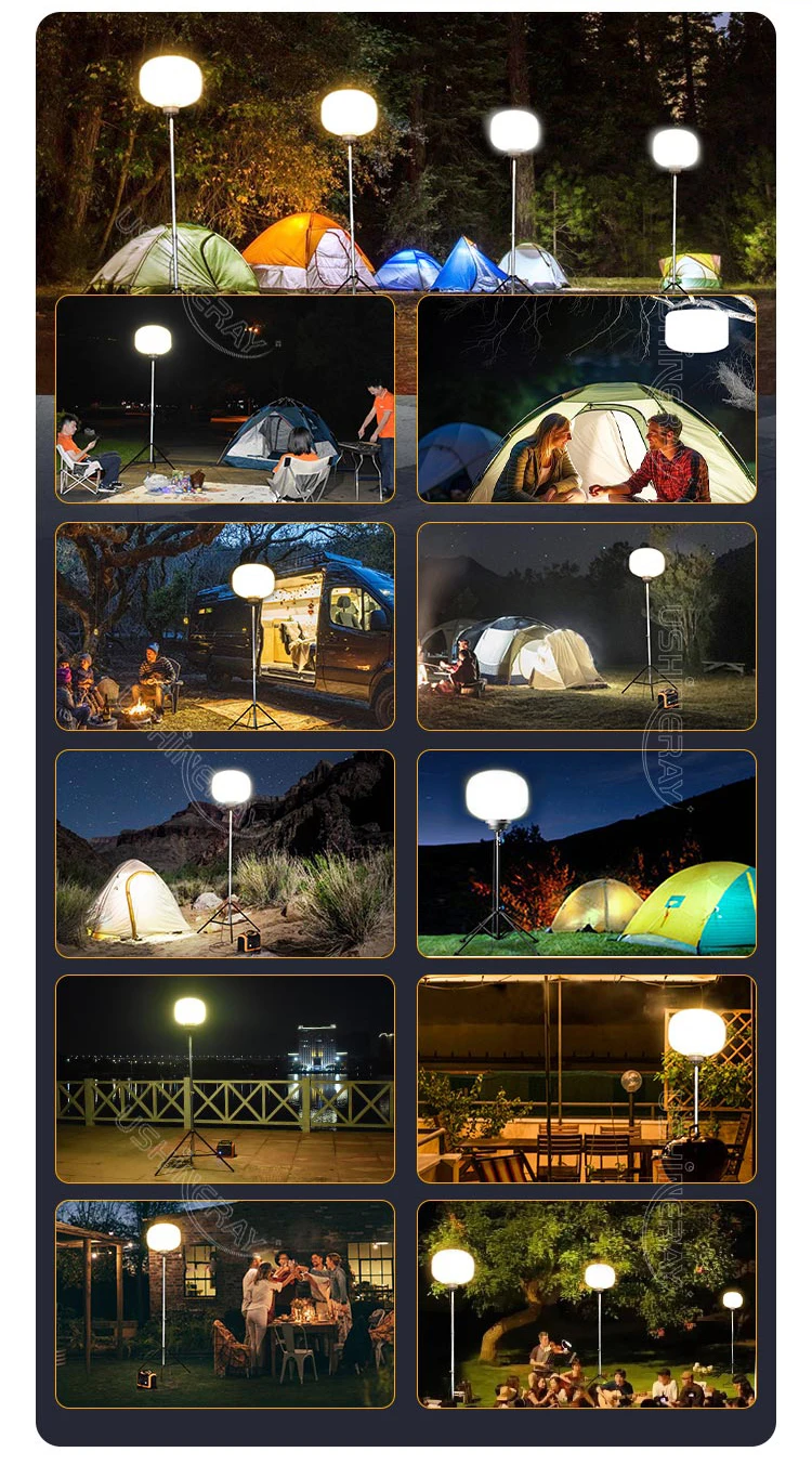 Wholesale LED Balloon Light Tower with 60W-320W Power Range High Efficiency 160lm/W and 50,000hrs Lifespan for Outdoor Events