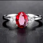 Gemstone Ruby Rose Gemstone Band Men 925 Silver 2021 Natural Couple Promise Red Ruby Ring