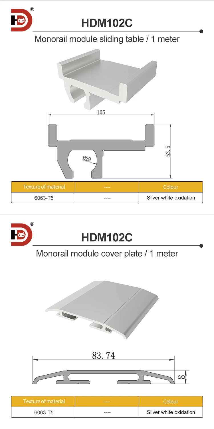 102C Module Aluminum Profile Slide Table Linear Linear Motion Platform Slider Robot Arm 102TOYO Module Base/cover/base supplier