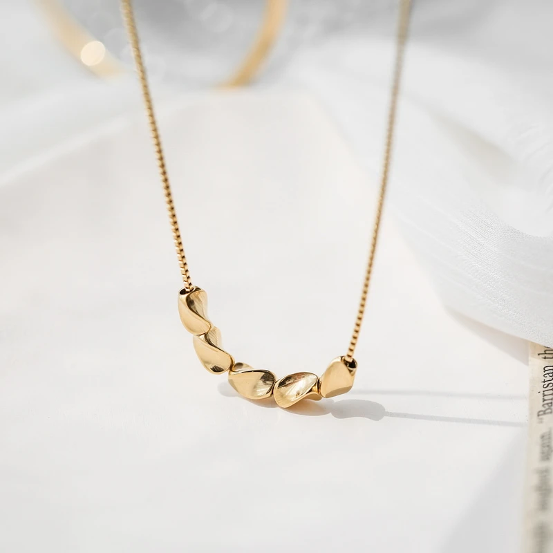 Stainless Steel Gold Vermeil Necklace 