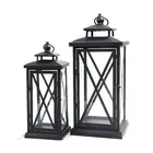Lantern Factory Directly Sell Wooden Battery Operated Led Flameless Candle Lantern For Indoor And Outdoor