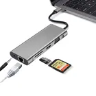 Sd Adapter 11 Port PD SD USB 3.0 VGA RJ45 3.5mm Jack Type C Docking Hub Adapter