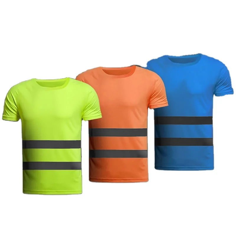 Reflective Safety T Shirt Men Summer 