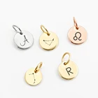 Logo Charms Custom Logo Stainless Steel Tags 6MM Round Charms For Necklace Jewelry DIY