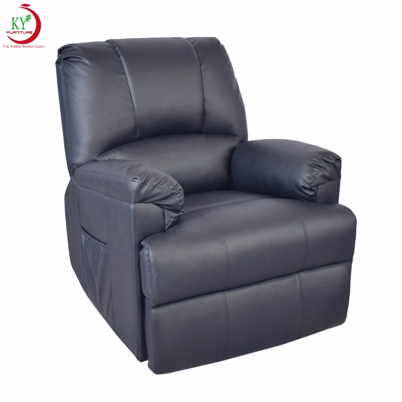 single leather electric recliner