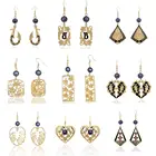 Charm Earring Pendant SophiaXuan Charm Gold Plated Earrings Valentines Pearl Heart Pendant Hawaiian Jewelry Earrings