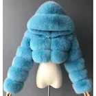 Fashion Winter Women Coat Fashion Ladies Warm Faux Fur Short Jackets Outerwear Streetwear