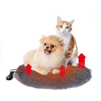 Factory Supply Heated Electric Pet Soft waterproof Long Plush Pad Cats Dog House Bed Heater Puppy Heating Pad
