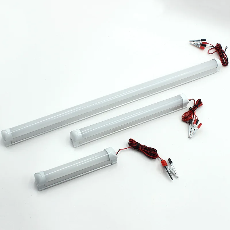 12V 24V 36V 48V All OK Wide Voltage 12-85VDC T5 T8 Battery Power LED Tube Lamp with Clip Clamp