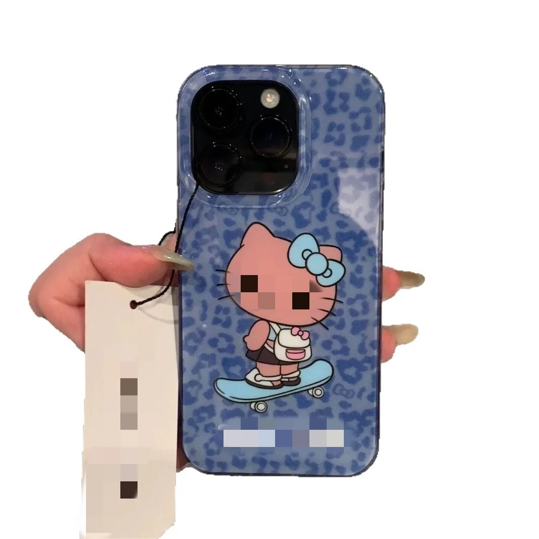 Cute KT Cute leopard print skateboard KT is suitable for iPhone 16, iPhone 15 ProMax/14 phone cases, 13 new high-end H37d255238e6e4ef8ba5b52ecdfd98c1fK