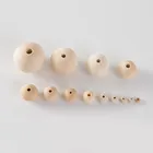 Wooden Beads Wood Beads Factory Direct Supply Birch Ball Engraved Wooden Wood Beads For Jewelry Making