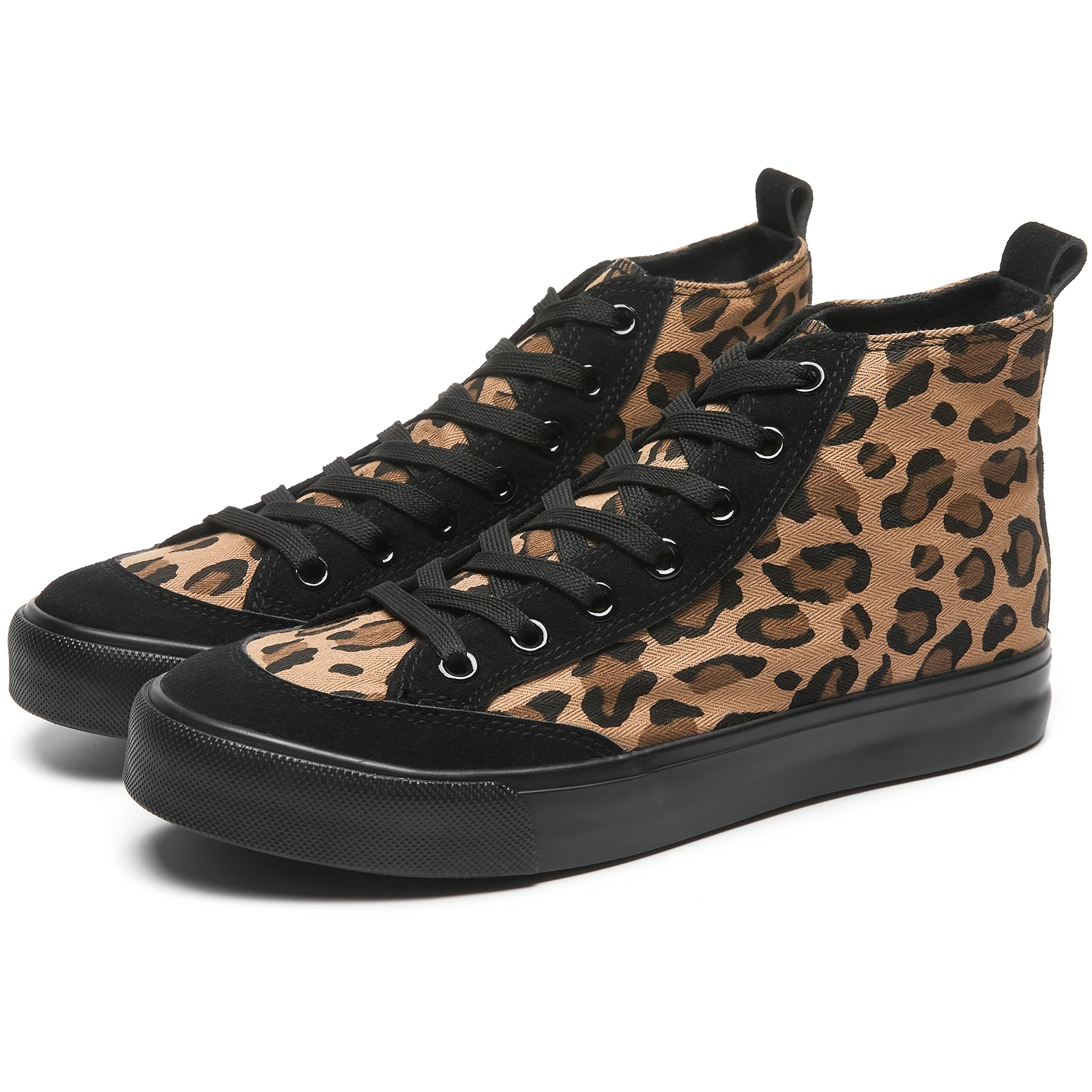 NR factory wholesale leopard print canvas shoes custom casual shoes high tops for men and women