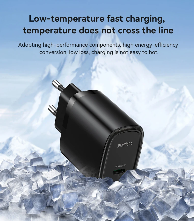 For 20W PD Fast Charging Laptop Charger-Compact Design with IP EU Plug