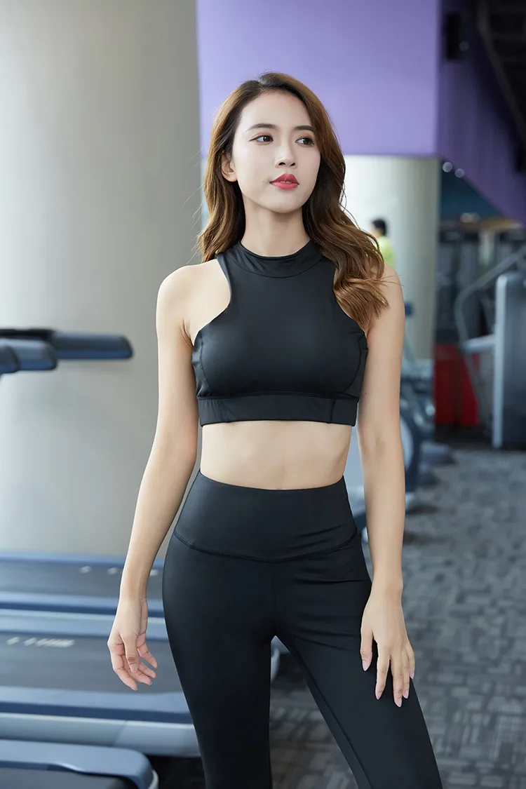 2023 hot selling new woman's sports and fitness fluorescent back zipper yoga clothing set